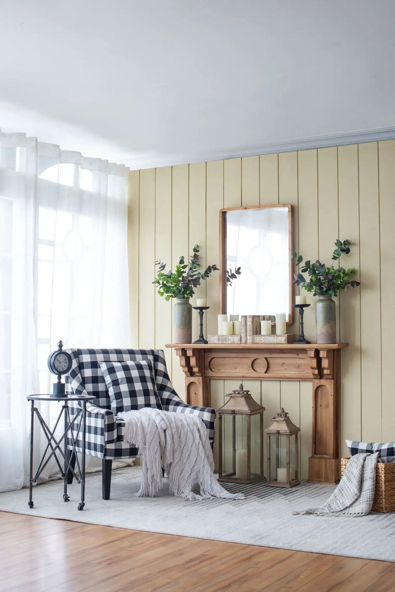 Rectangle Wood Mirror, Farmhouse Wall Decor For Living Room Bedroom Entryway - Brown by HouseOfZazla