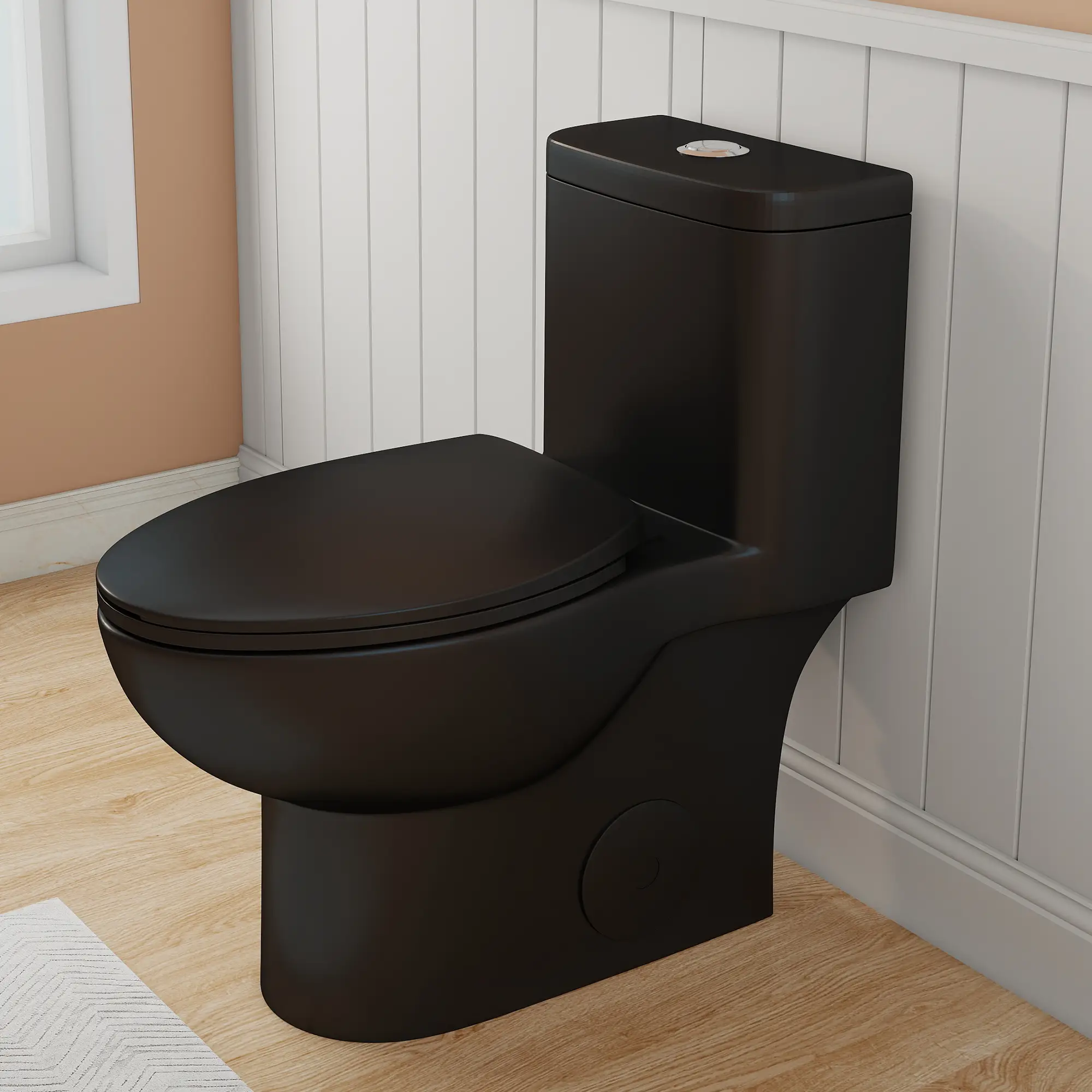 Tornado Flush One-Piece Toilet with Comfort Chair Seat by HouseOfZazla
