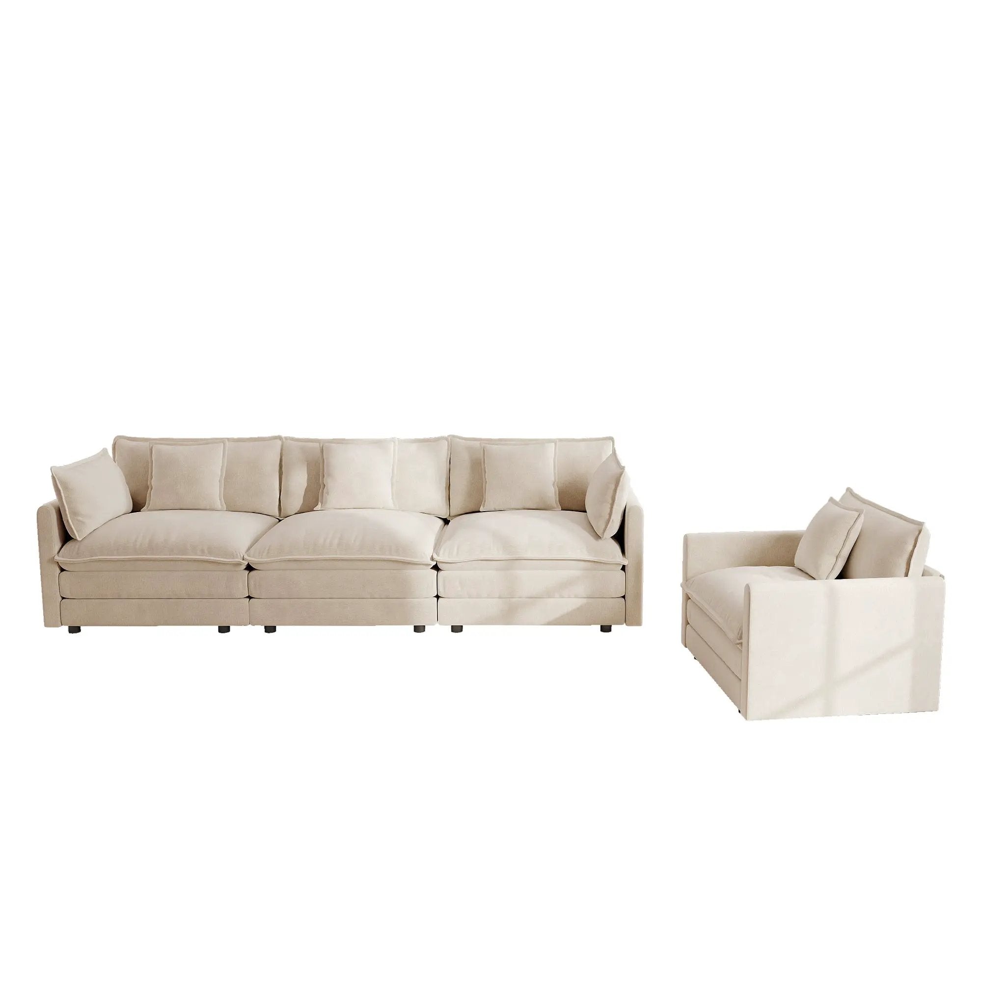 2-Piece Upholstered Sofa Set by HouseOfZazla