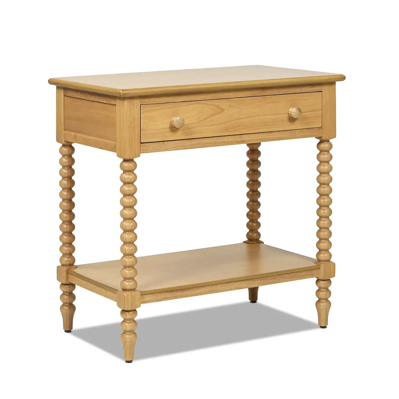 Easton 28" Modern Farmhouse Turned 1-Drawer Storage Side Table by HouseOfZazla