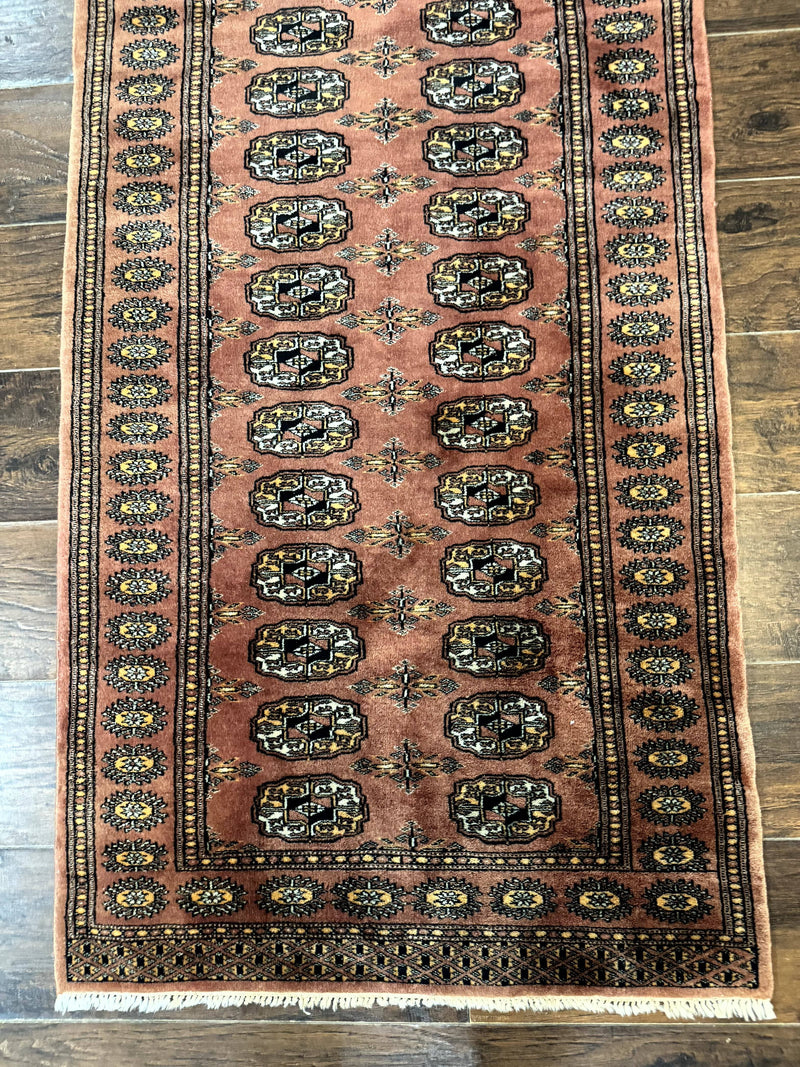Pakistani Turkoman Bokhara Runner Rug 2.8 x 12, Oriental Runner for Hallway by Jewel Rugs