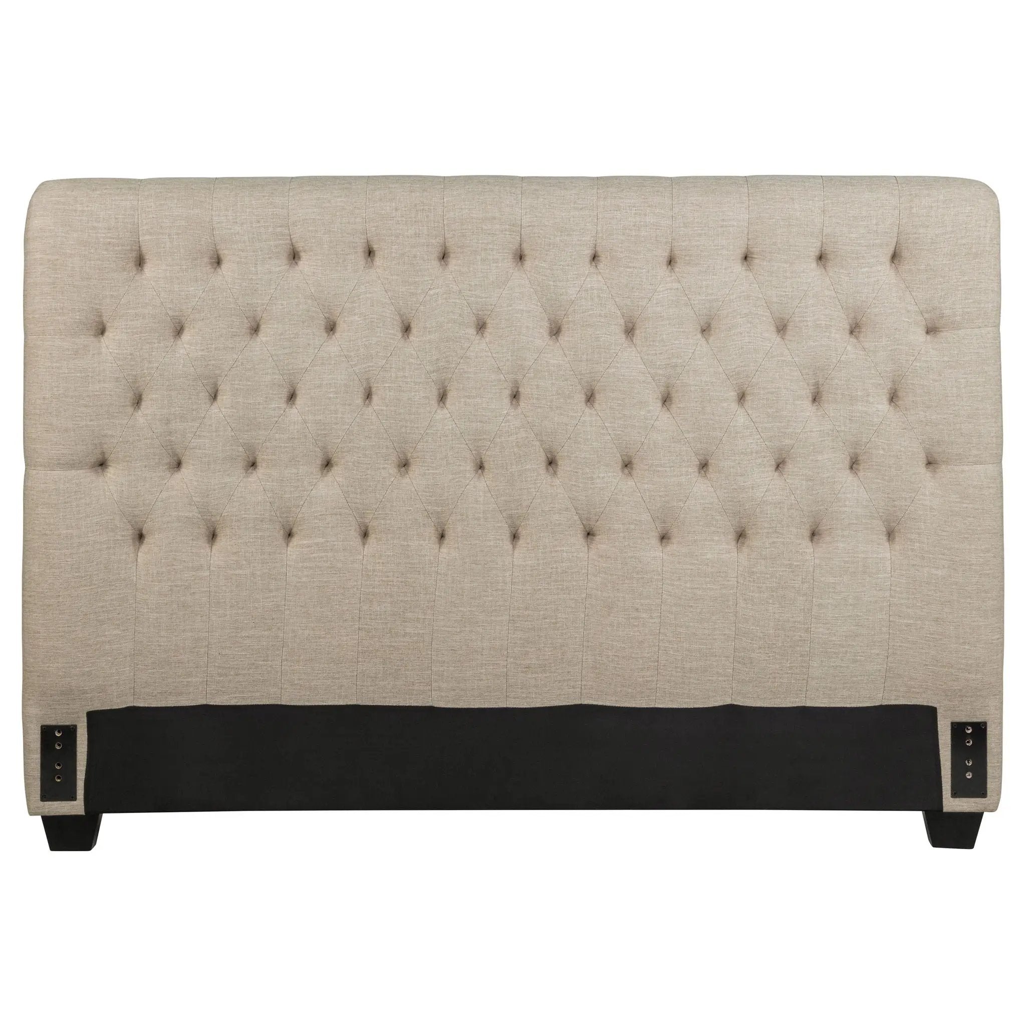 Chloe Upholstered California King Panel Headboard Oatmeal by Unique Piece Furniture