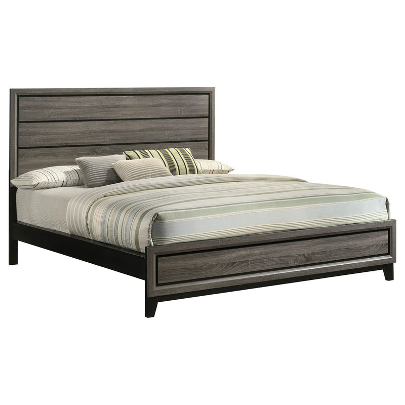 Watson Wood California King Panel Bed Grey Oak by Unique Piece Furniture