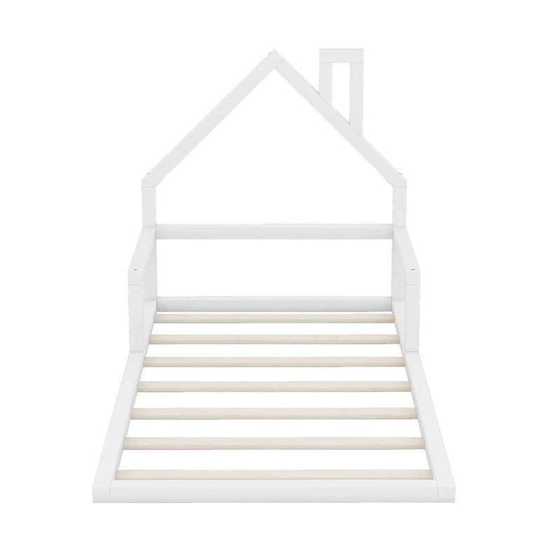Floor Bed With House Shaped Headboard by Unique Piece Furniture