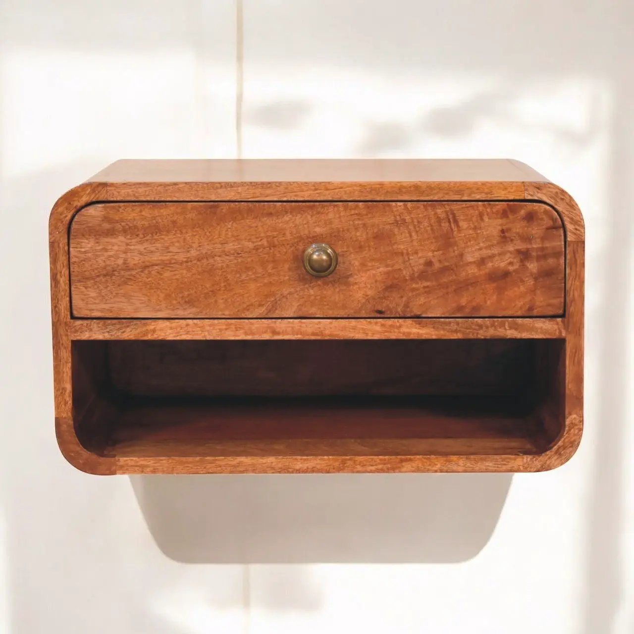 Curve Upper Slot Floating Nightstand by Unique Piece Furniture