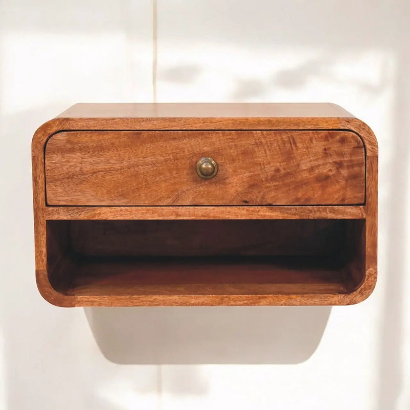Curve Upper Slot Floating Nightstand by Unique Piece Furniture