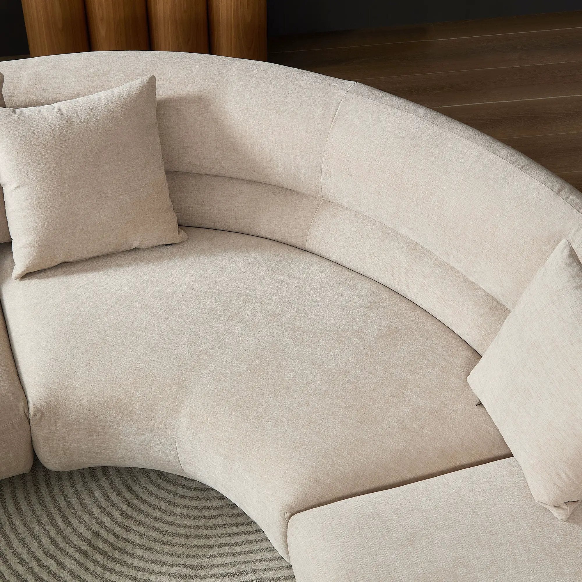 Modular Curved Sectional Sofa, 3-Piece Free-Form Configuration by HouseOfZazla