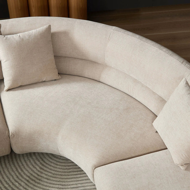 Modular Curved Sectional Sofa, 3-Piece Free-Form Configuration by HouseOfZazla