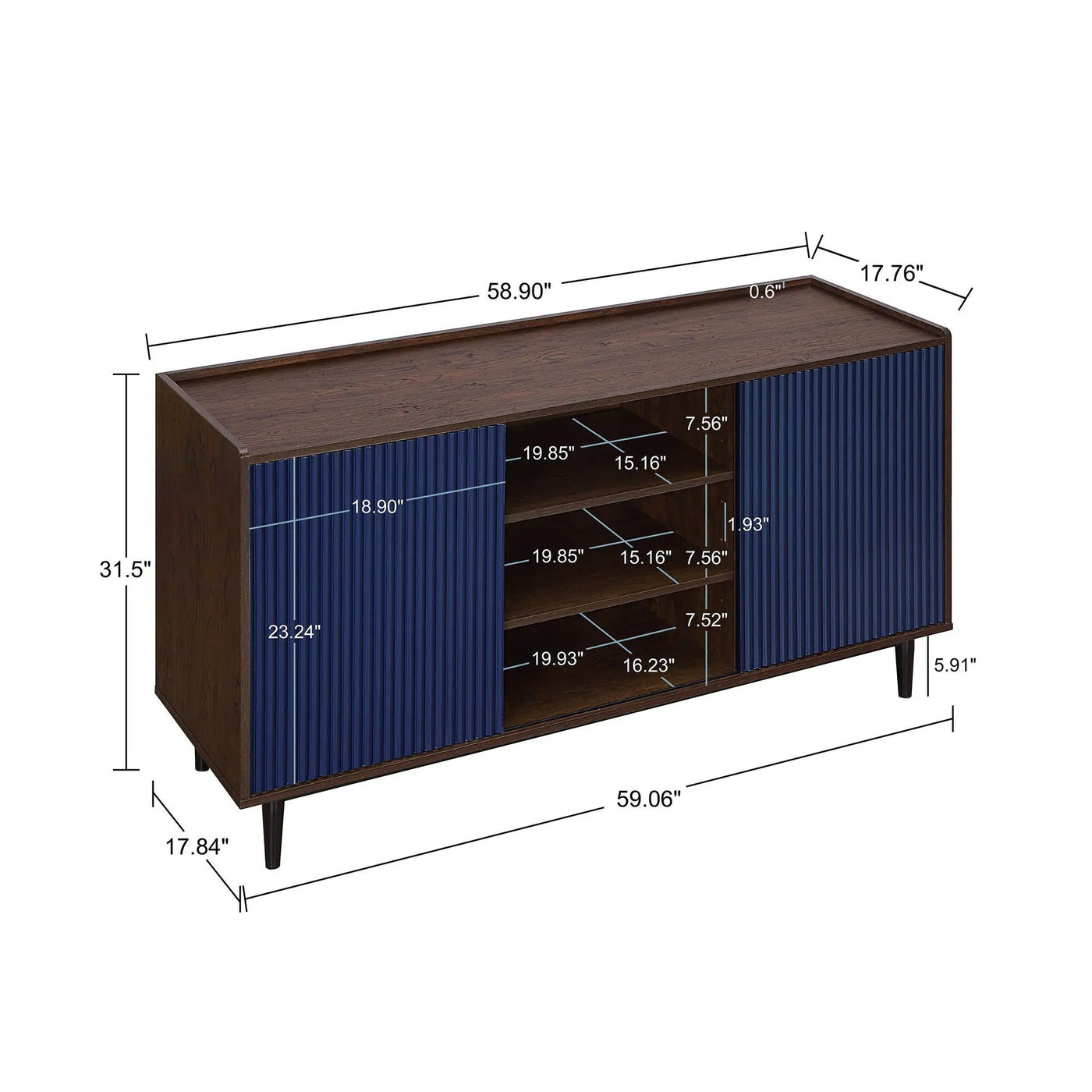 Duane - Fluted Sideboard by HouseOfZazla