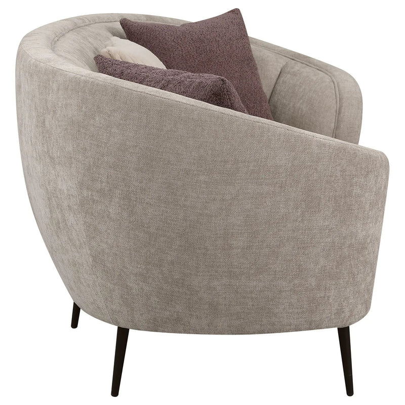 Ellorie 3-piece Upholstered Curved Sofa Set Beige by Unique Piece Furniture