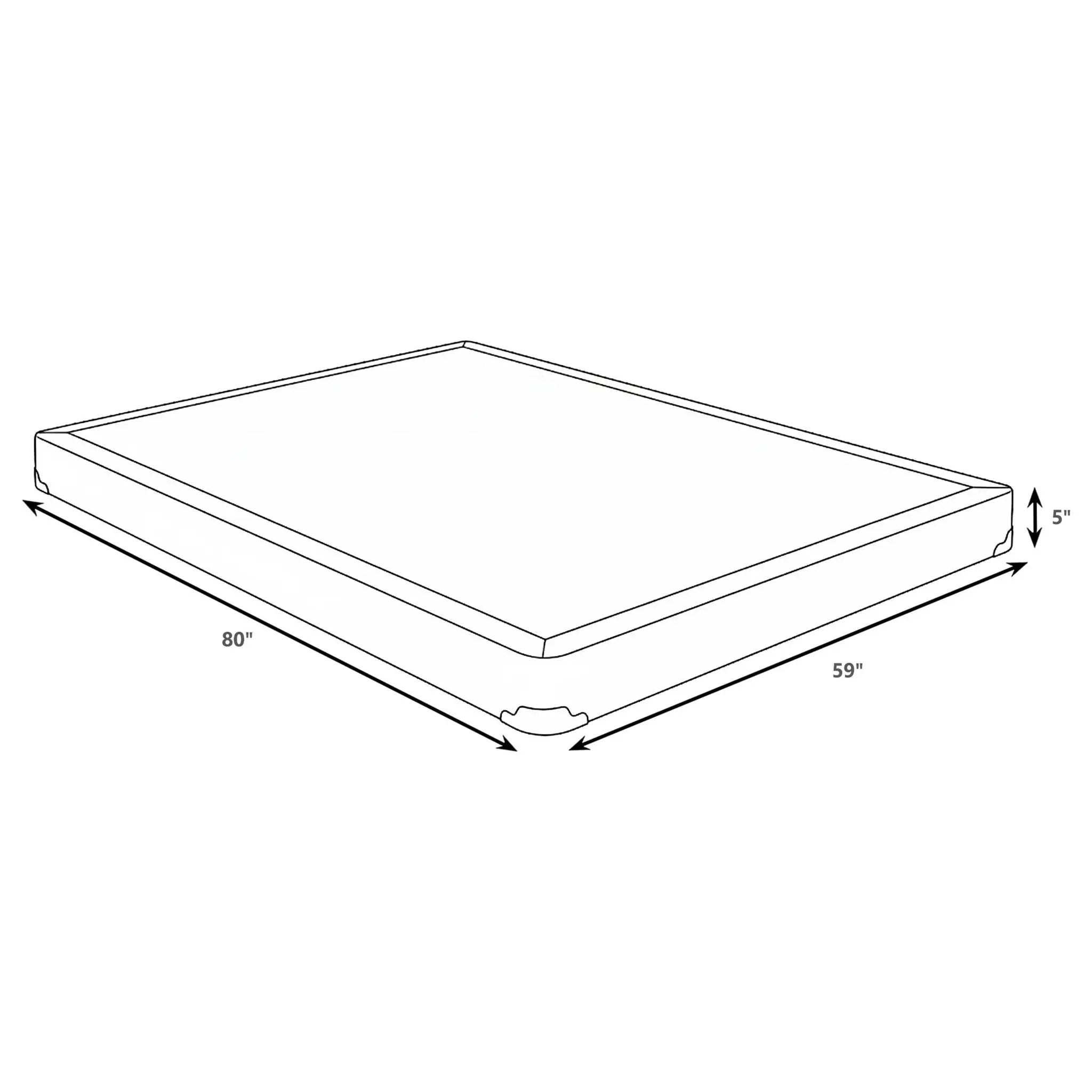 Mercer 5-inch Queen Low Profile Box Spring Foundation by Unique Piece Furniture