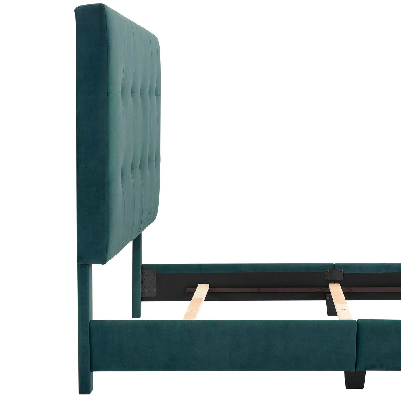 Tufted Upholstered Headboard Platform Bed by HouseOfZazla