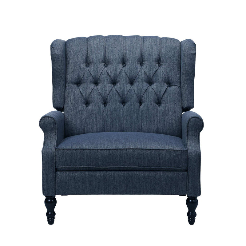 Dunham Contemporary Fabric Tufted Oversized Pushback Recliner by HouseOfZazla