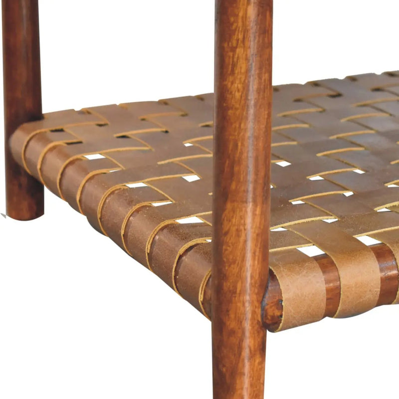 Regency Woven Console Table with 4 Drawers, Open Slot by HouseOfZazla