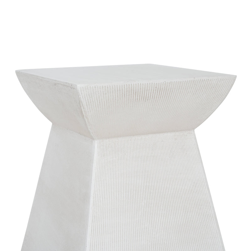 Antique-Textured Magnesium Oxide Outdoor Side Table by HouseOfZazla