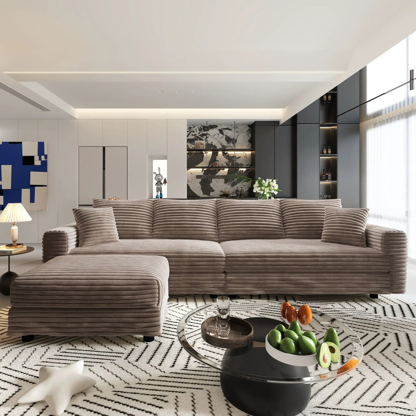 Modern Comfy Upholstered Sofa Cloud Couch & Deep Seat Couches by HouseOfZazla