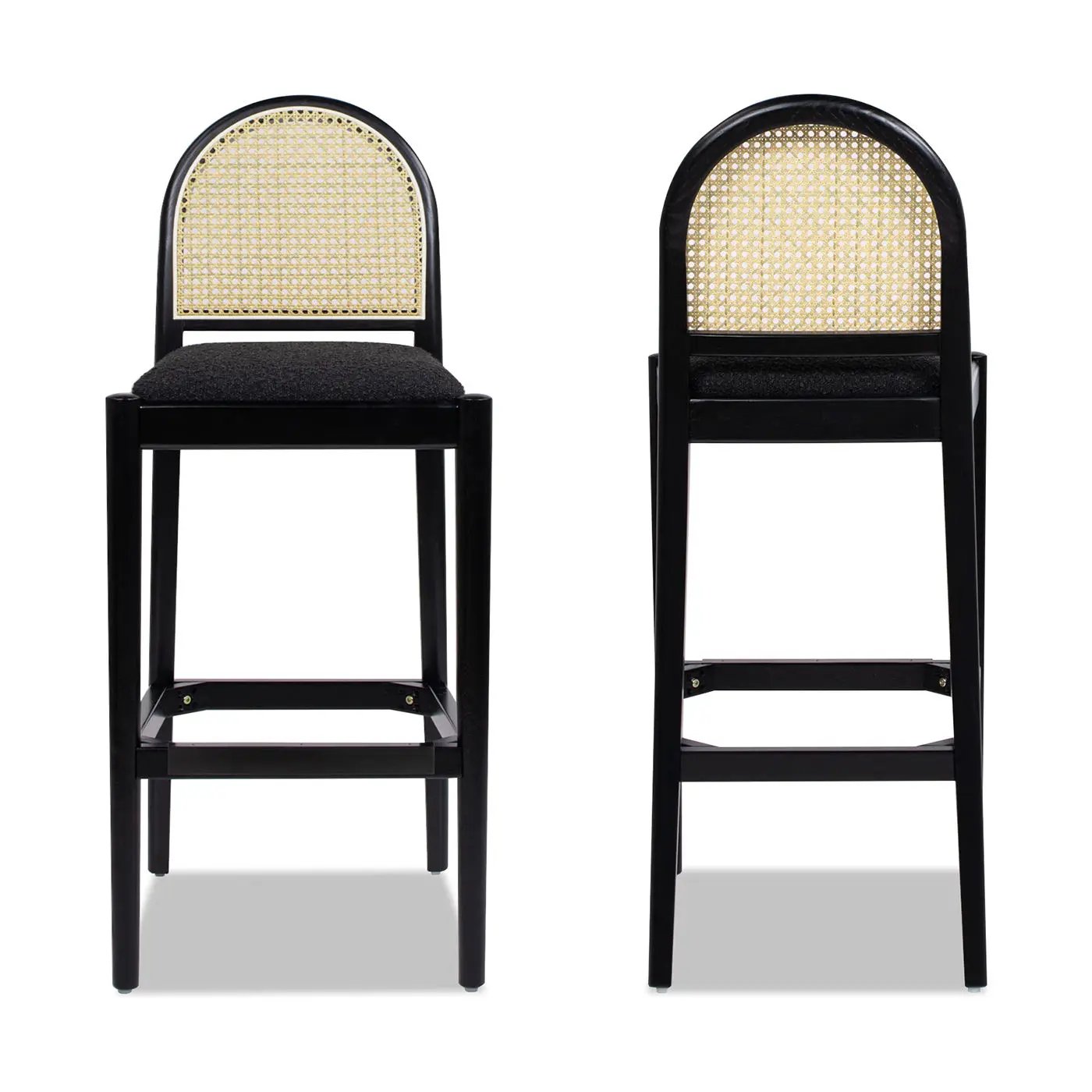 Panama - Curved Back Cane Bar Stool (Set of 2) by HouseOfZazla