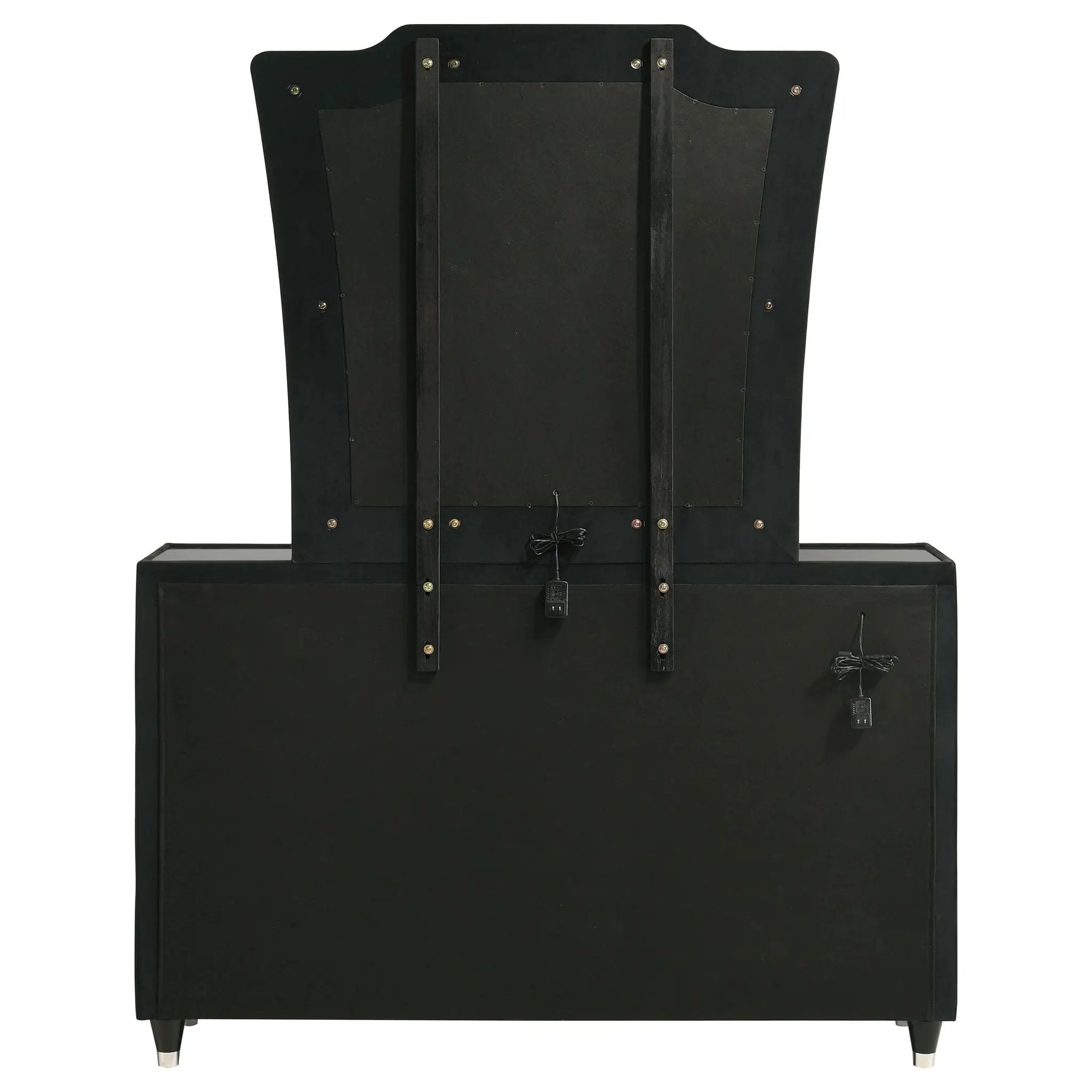 Lorient 8-drawer LED Dresser with Mirror Black by Unique Piece Furniture