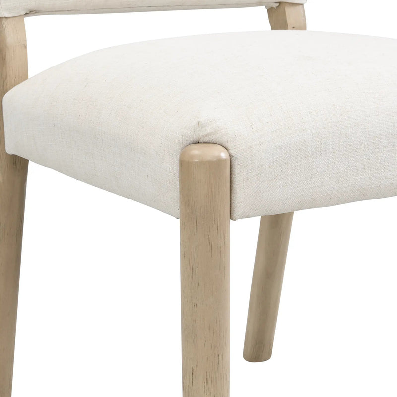 Dining Chairs with Back Mid Century Fabric Upholstered Armless Set of 2 by HouseOfZazla
