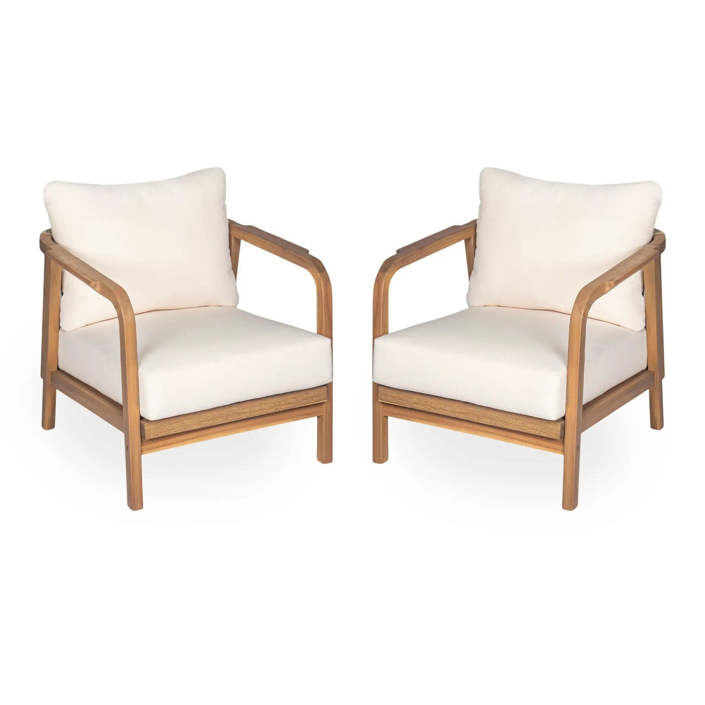 Outdoor Lounge Chair With Woven Backrest and Solid Wood Frame by HouseOfZazla