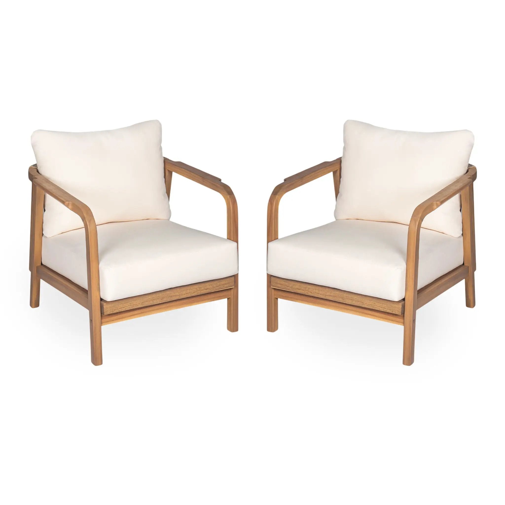 Outdoor Lounge Chair With Woven Backrest and Solid Wood Frame by HouseOfZazla