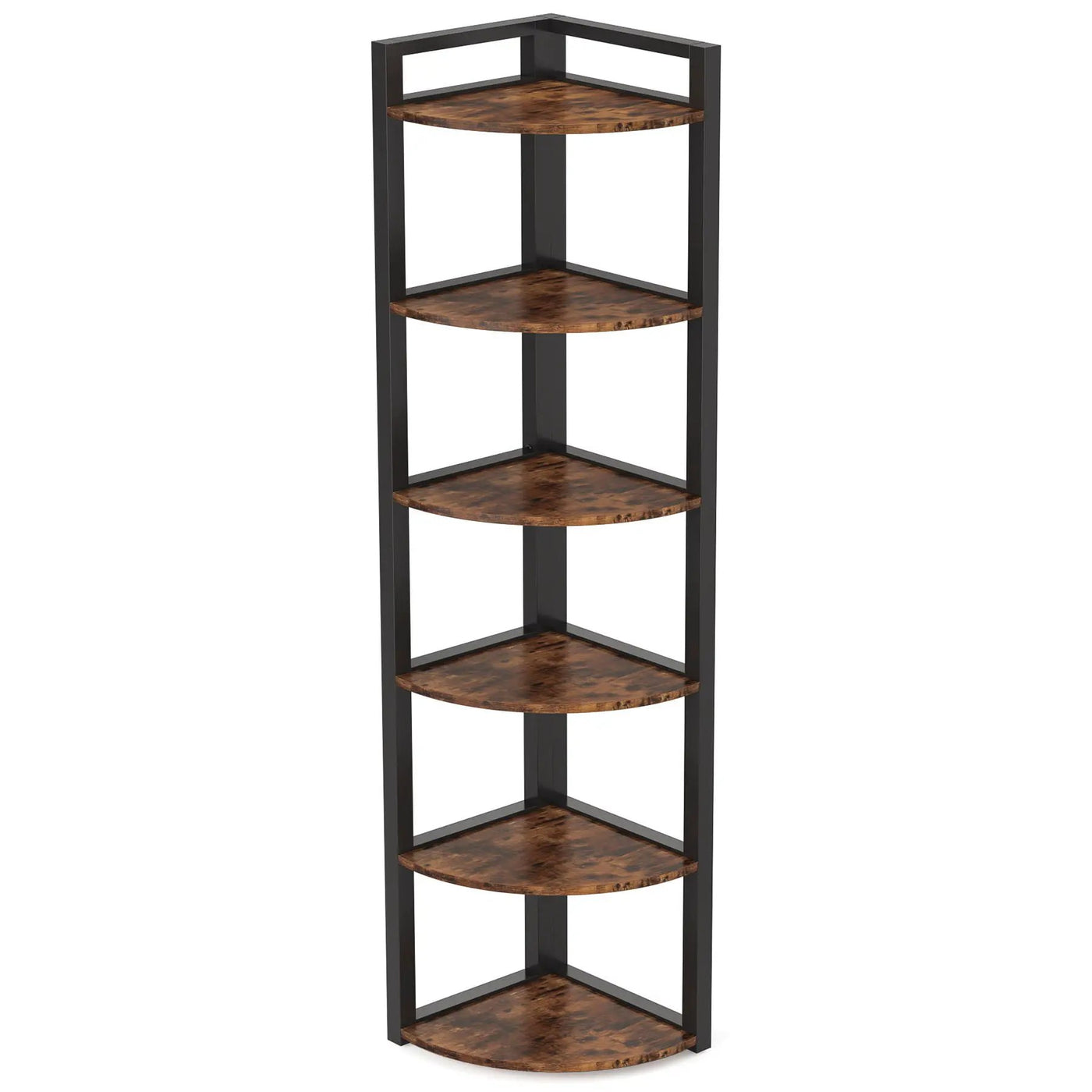 Tall 6 Tier Corner Bookshelf For Living Room by HouseOfZazla
