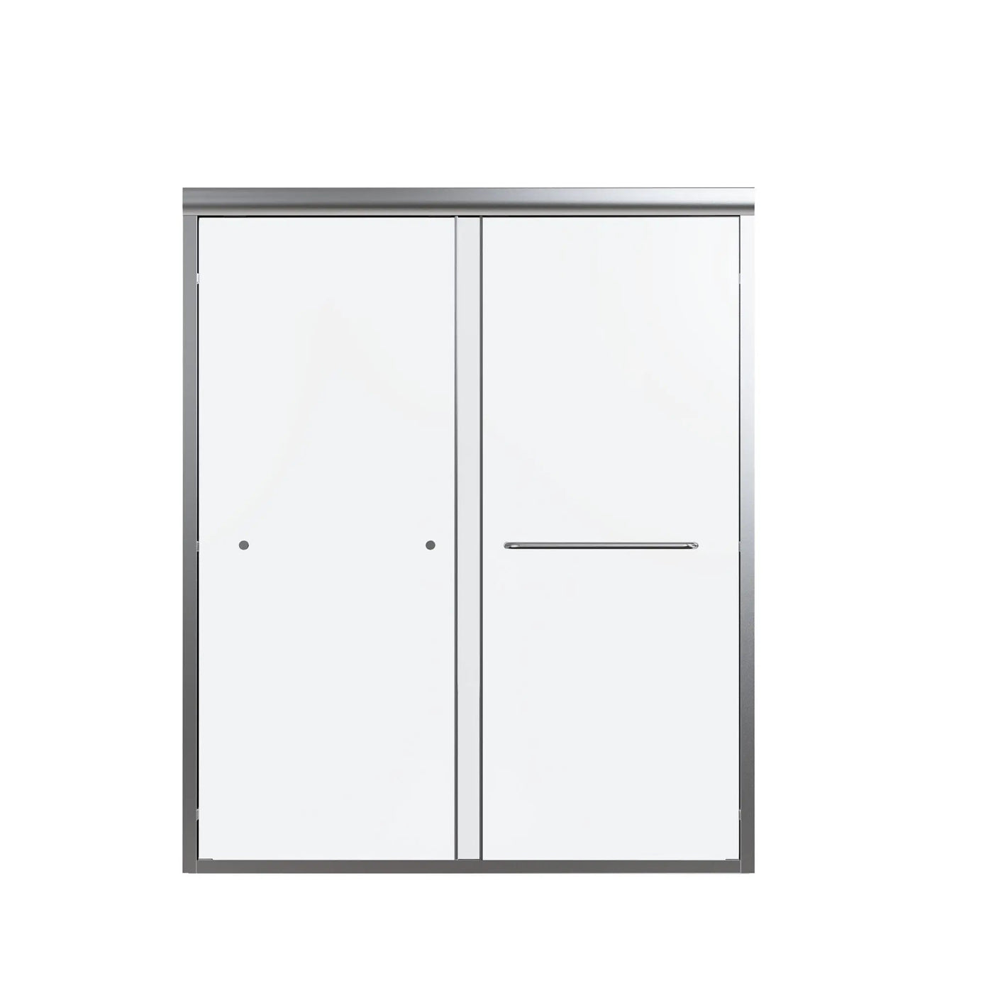 Semi-Frameless Double Sliding Shower Door, Bypass Shower Door, 1 / 4" (6Mm) Thick SGCC Tempered Glass Door by HouseOfZazla