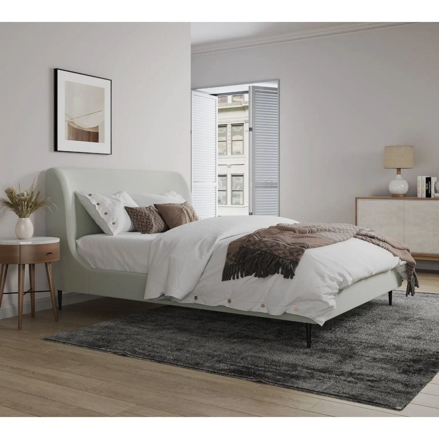 Heather - Modern Upholstered Bed by HouseOfZazla
