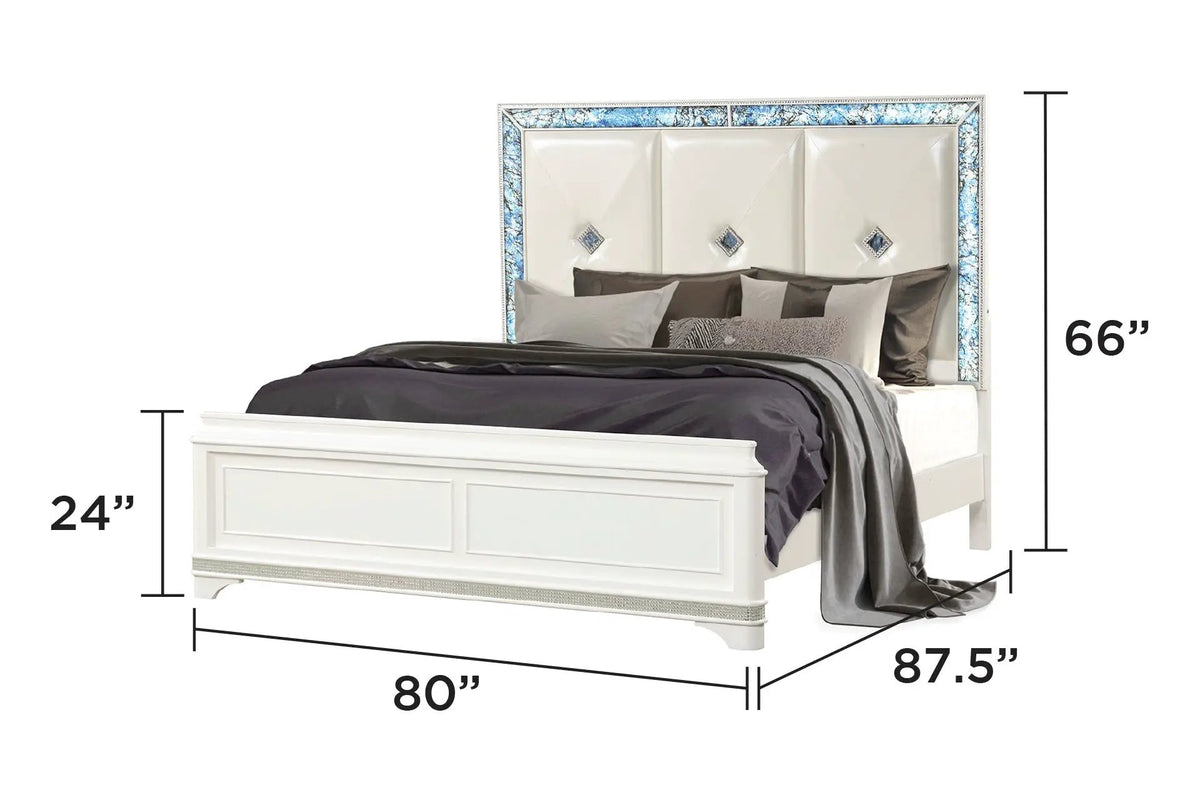 Laguna Modern Style 5 Piece King Upholstered Bedroom Set by HouseOfZazla