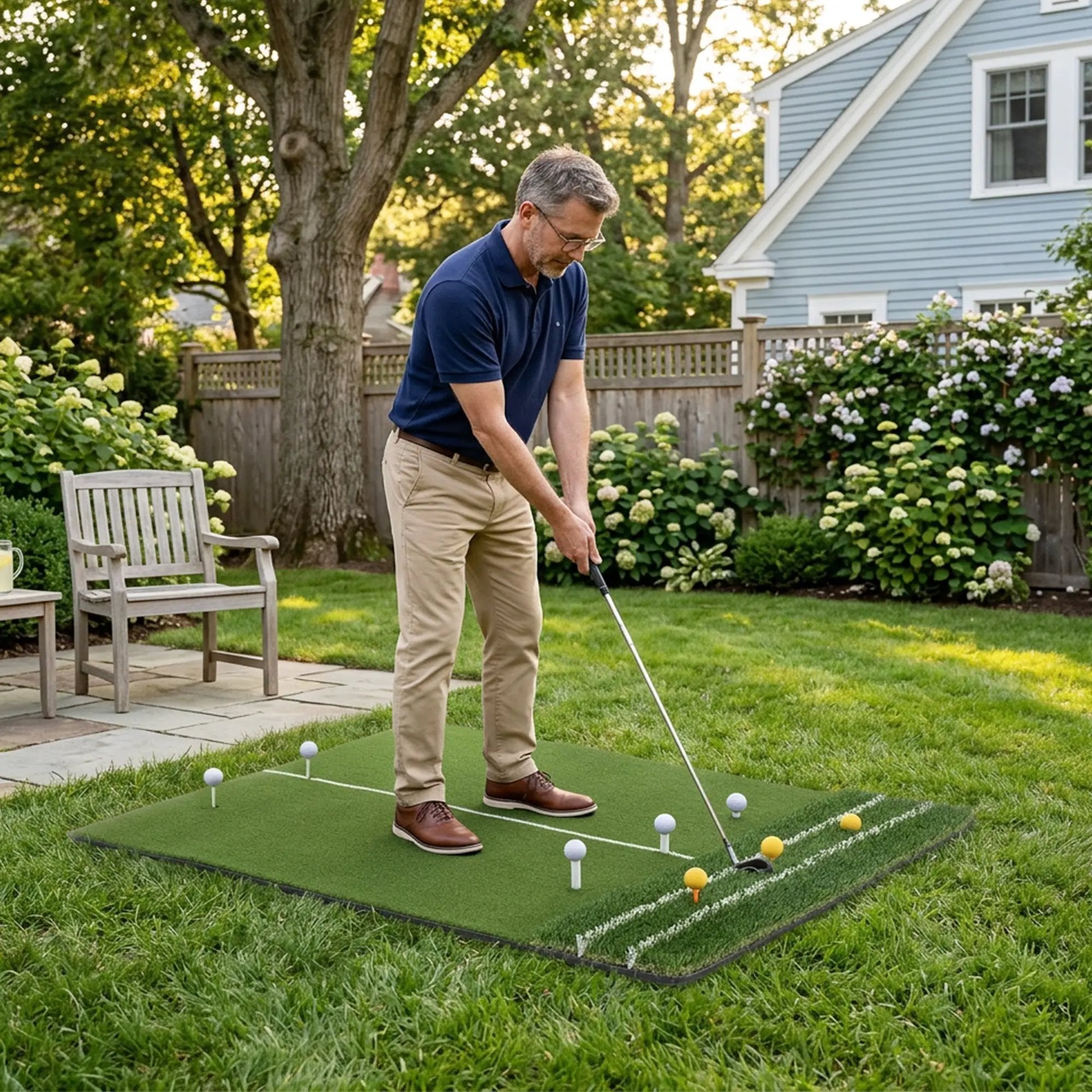 5'x4' Golf Hitting Mat with Guide Line by HouseOfZazla