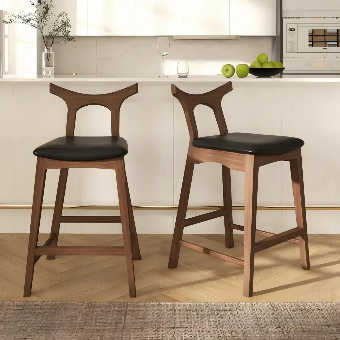 Hester - Upholstered, Square Bar Chair (Set of 2) by HouseOfZazla