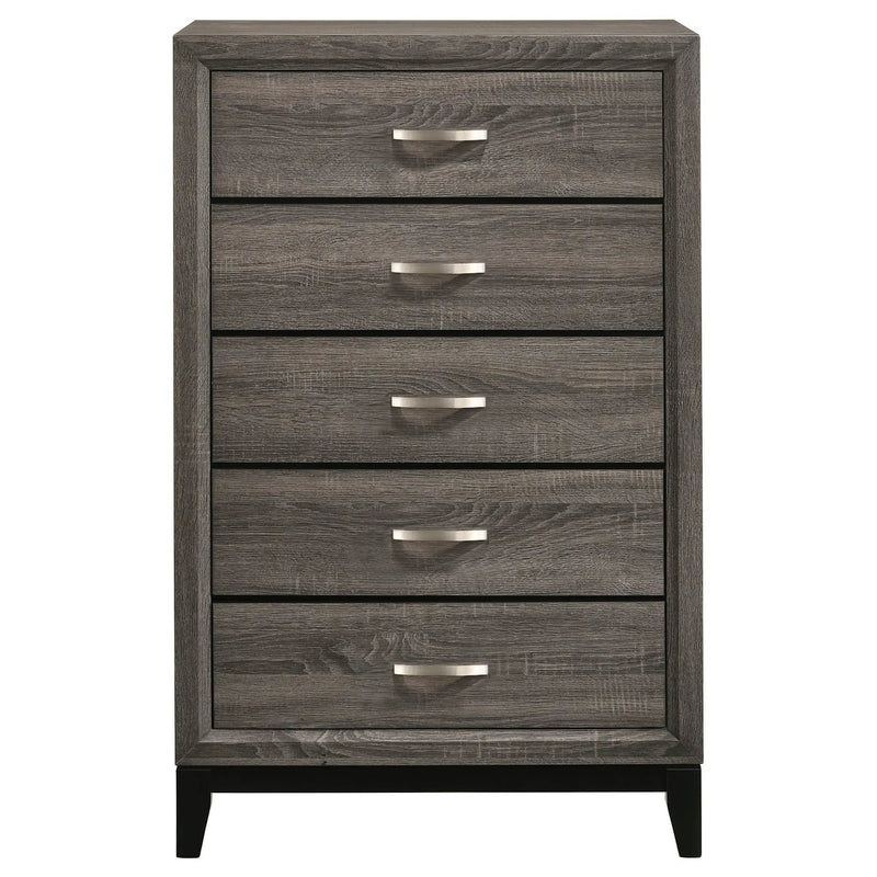 Watson 5-drawer Bedroom Chest Grey Oak by Unique Piece Furniture