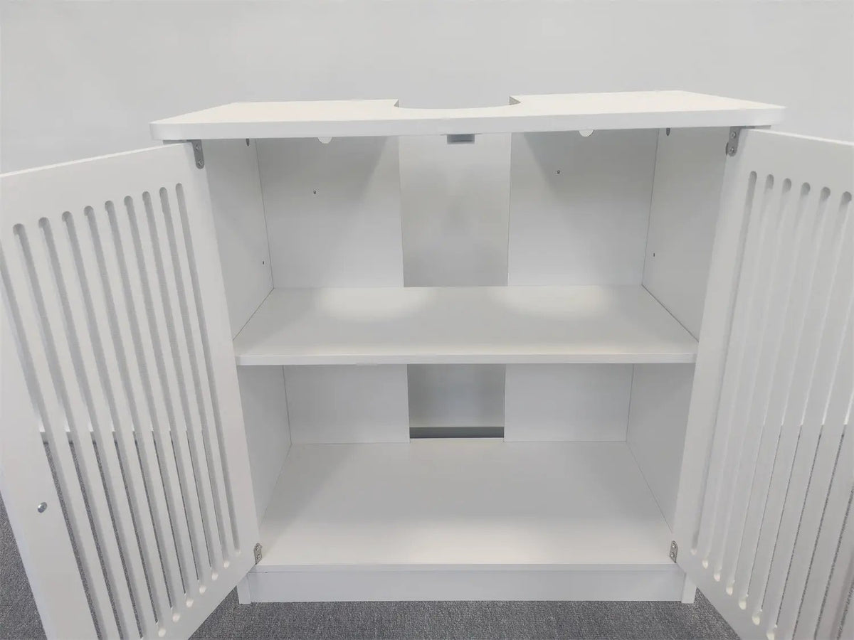 Louvered Double-Door Floor-Standing Bathroom Vanity by HouseOfZazla