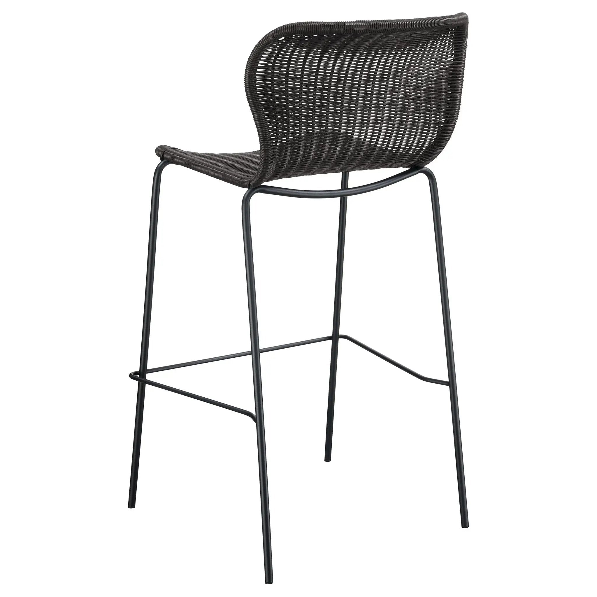 Mckinley Faux Rattan Metal Bar Chair Brown (Set of 2) by Unique Piece Furniture