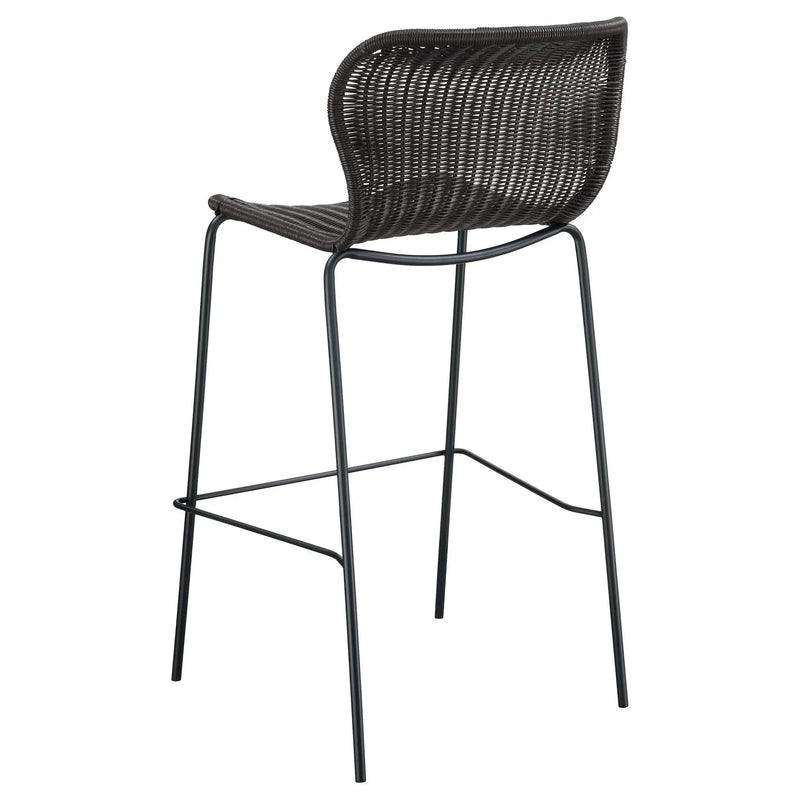 Mckinley Faux Rattan Metal Bar Chair Brown (Set of 2) by Unique Piece Furniture
