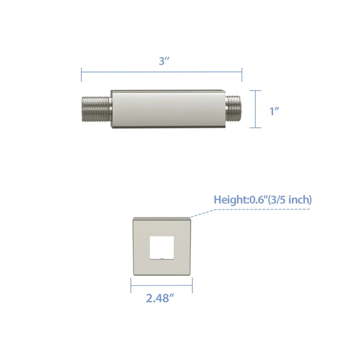Ceiling Mounted Shower Arm With Flange Stainless Steel by HouseOfZazla