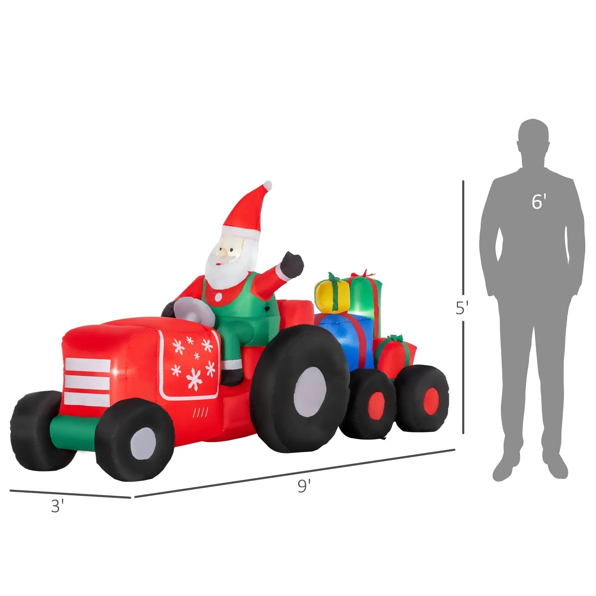 Inflatable Santa on Driving Trailer by HouseOfZazla