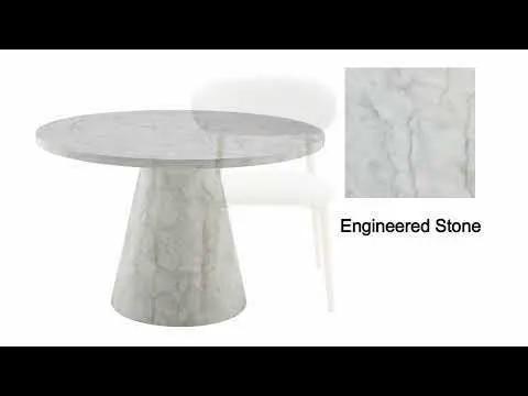 Kacey - Round Dining Table - Engineered Stone by Unique Piece Furniture