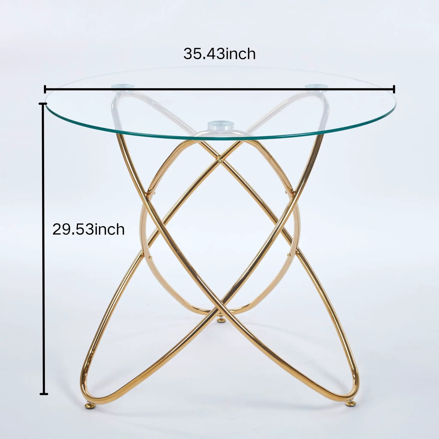 Metal Leg Dining Table With Tempered Glass Top by HouseOfZazla