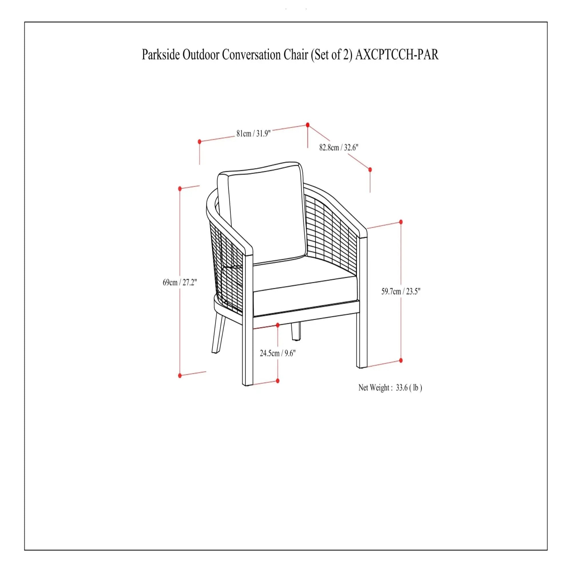 Parkside - Outdoor Conversation Chair (Set of 2) - Natural by Unique Piece Furniture