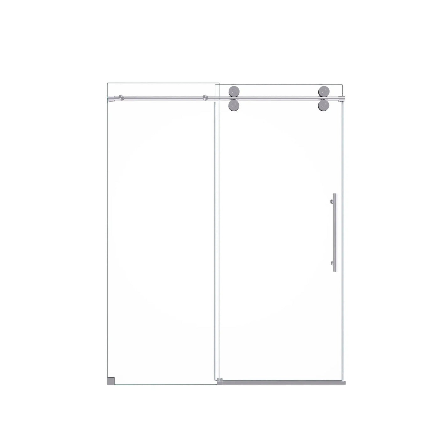 Frameless Single Sliding Shower Door With Clear Tempered Glass by HouseOfZazla