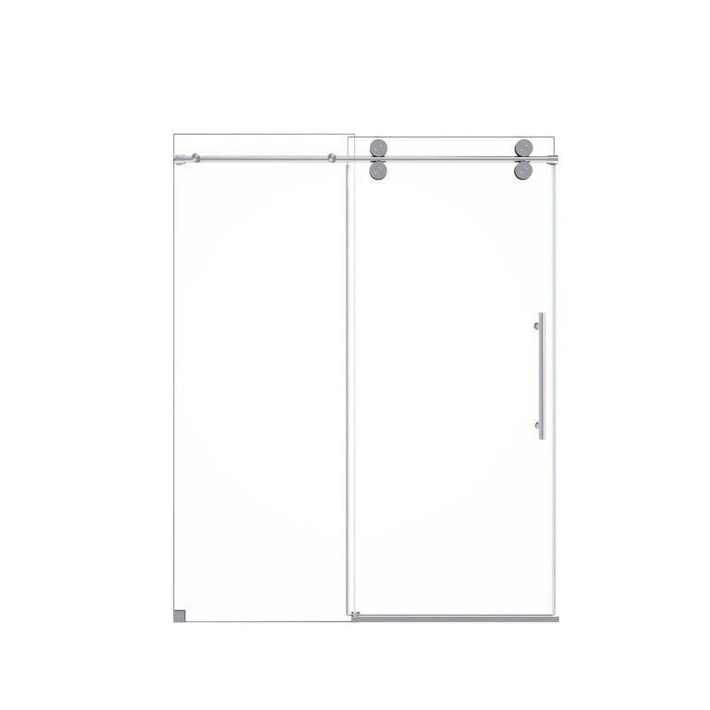 Frameless Single Sliding Shower Door With Clear Tempered Glass by HouseOfZazla