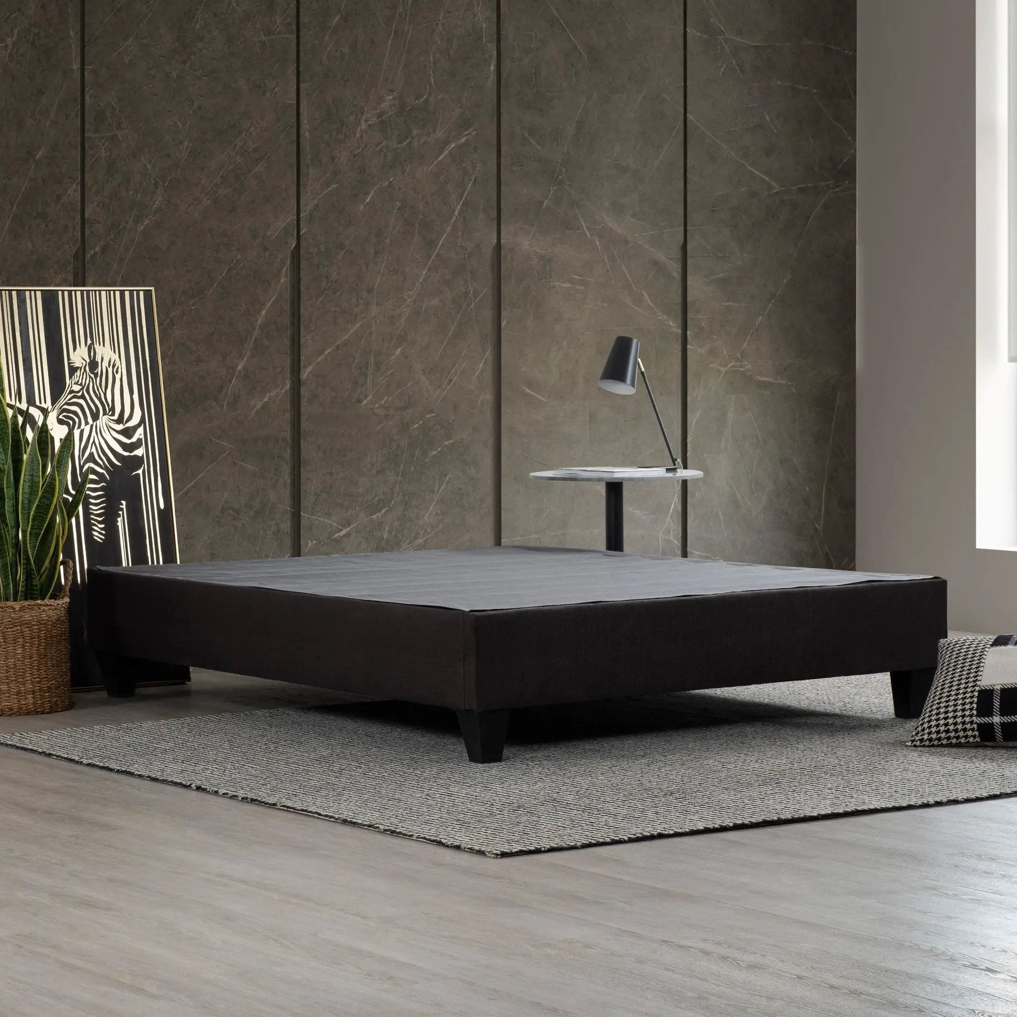Modern Upholstered Platform Bed Frame by HouseOfZazla
