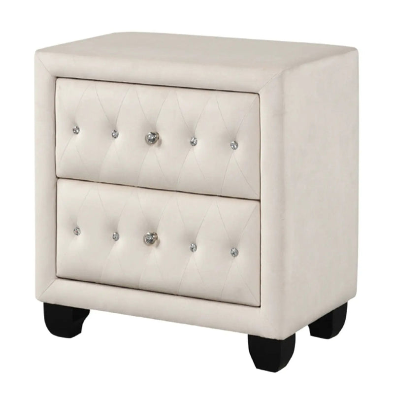 Sophia - 2 Drawer Upholstered Nightstand by HouseOfZazla