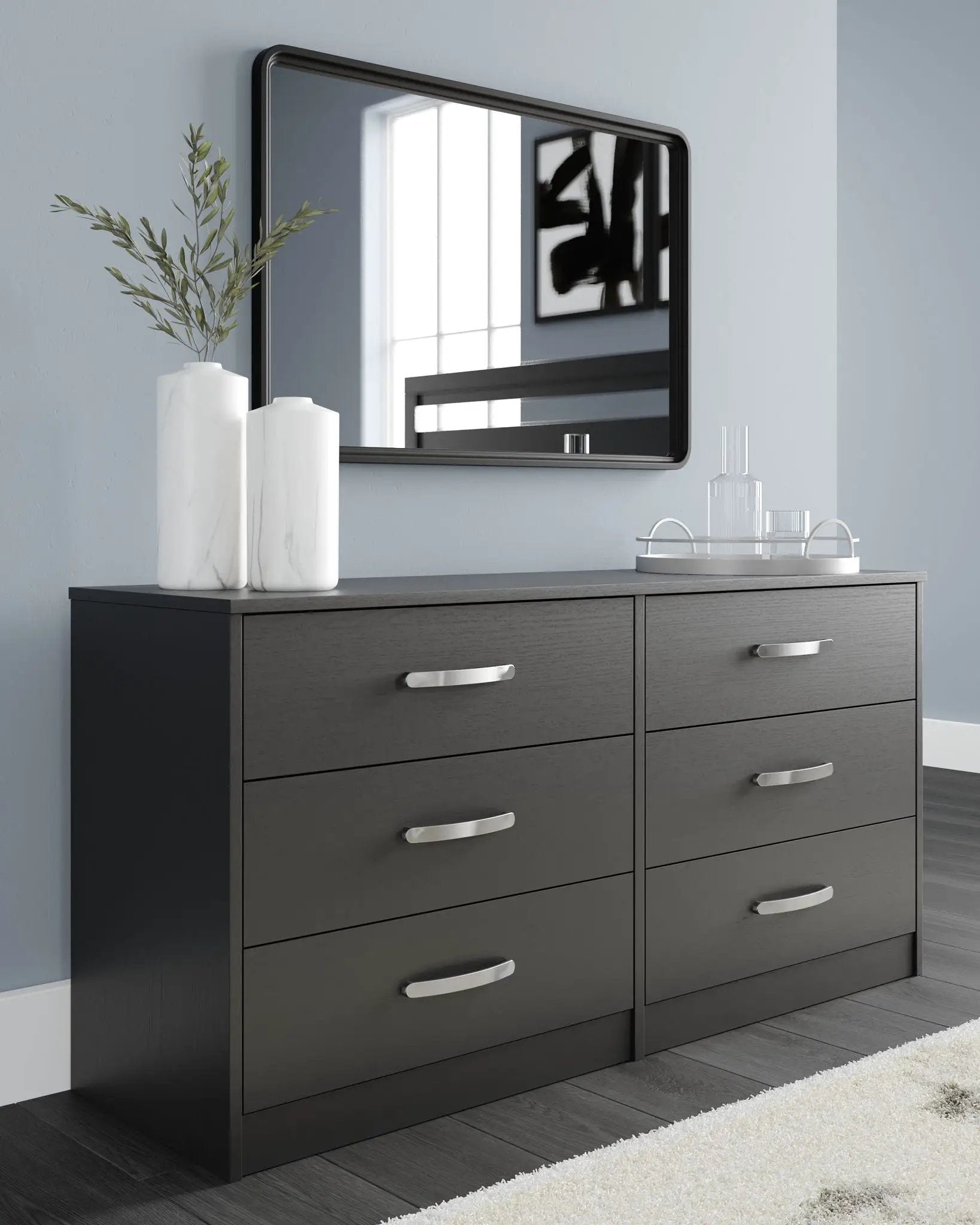 Finch - Six Drawer Dresser - Black by Unique Piece Furniture