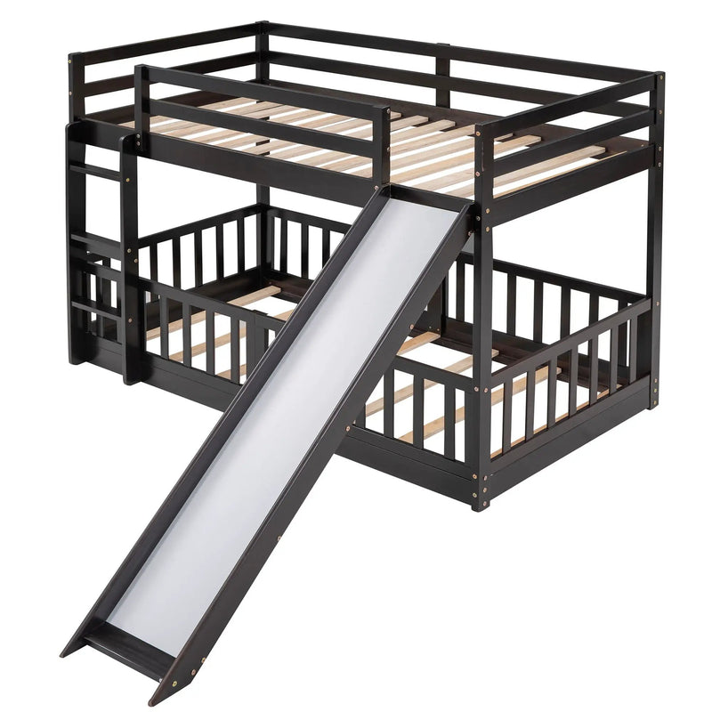Bunk Bed With Convertible Ladder And Slide