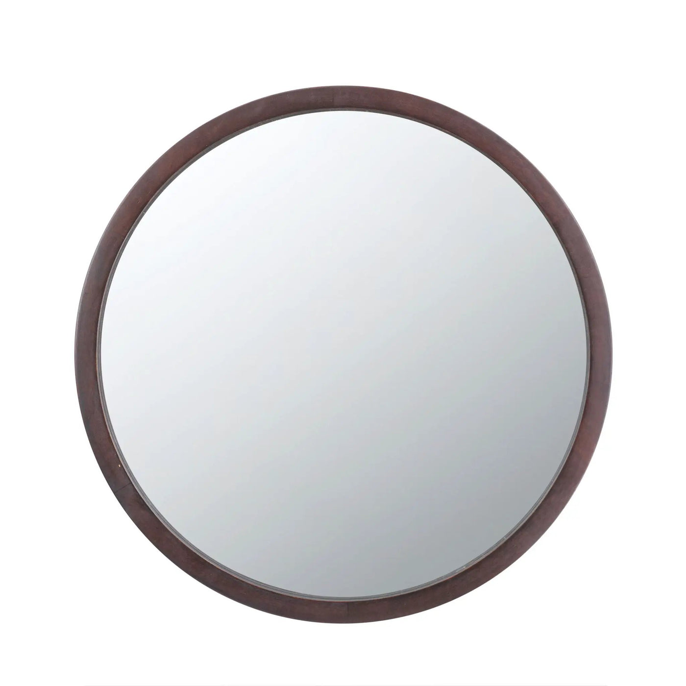 Circle Wall Mirror With Wooden Frame for Living Room by HouseOfZazla