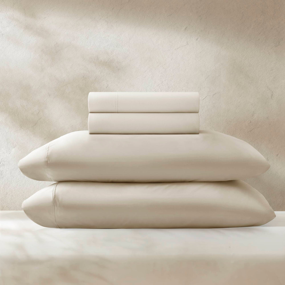 4-Piece Cal King Stretch Jersey Sheet Set with Snug-Fit Stretch - Grey, photo 5 of 10