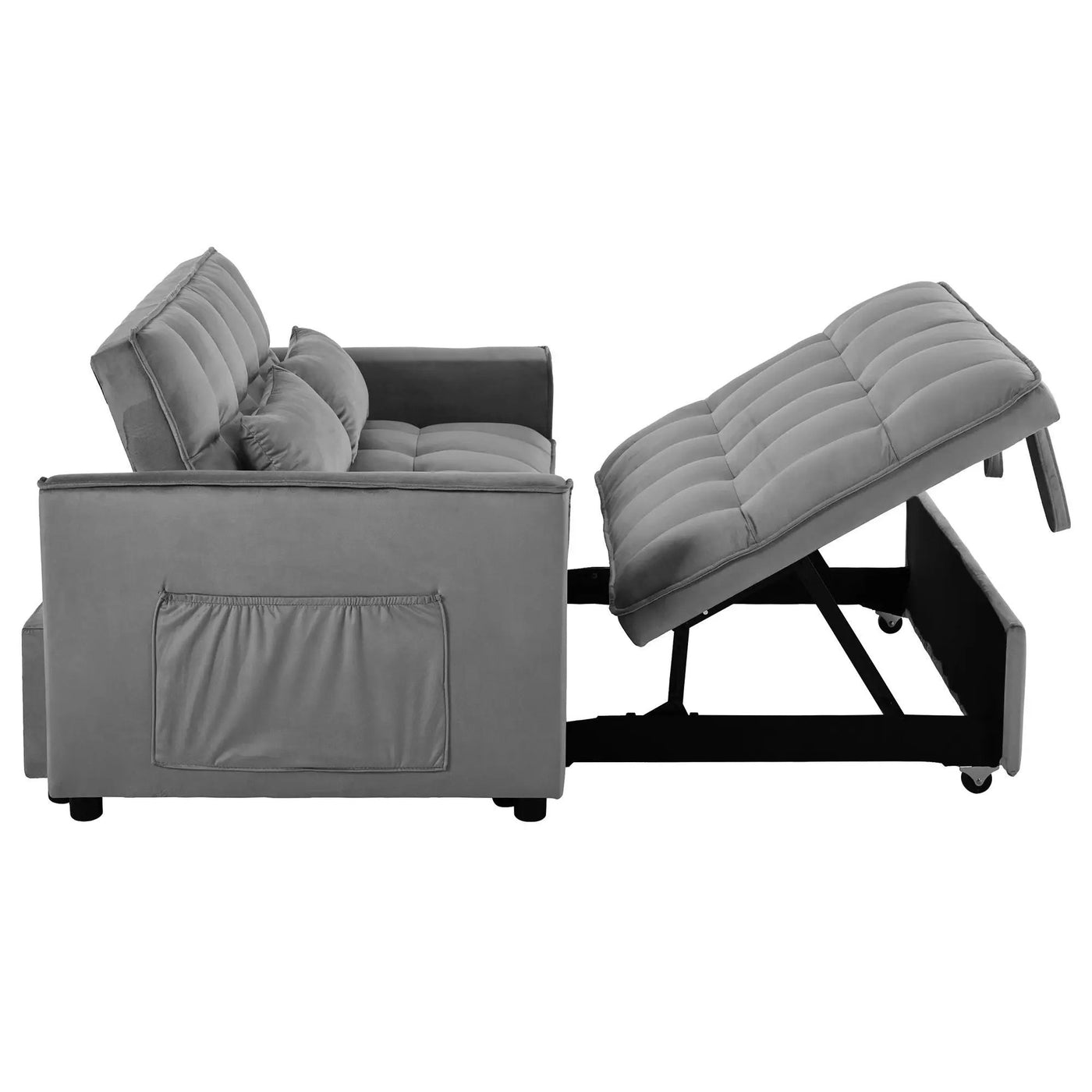 3 In 1 Pull Out Couch Convertible Sofa Bed With Reclining Backrest by Unique Piece Furniture