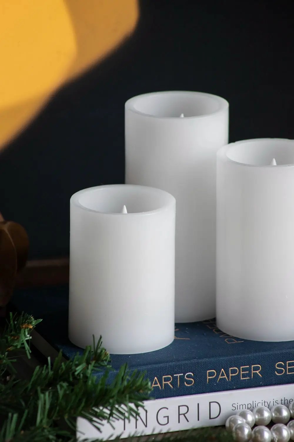 LED Candles With Remote Timer (Set of 3) - White by HouseOfZazla